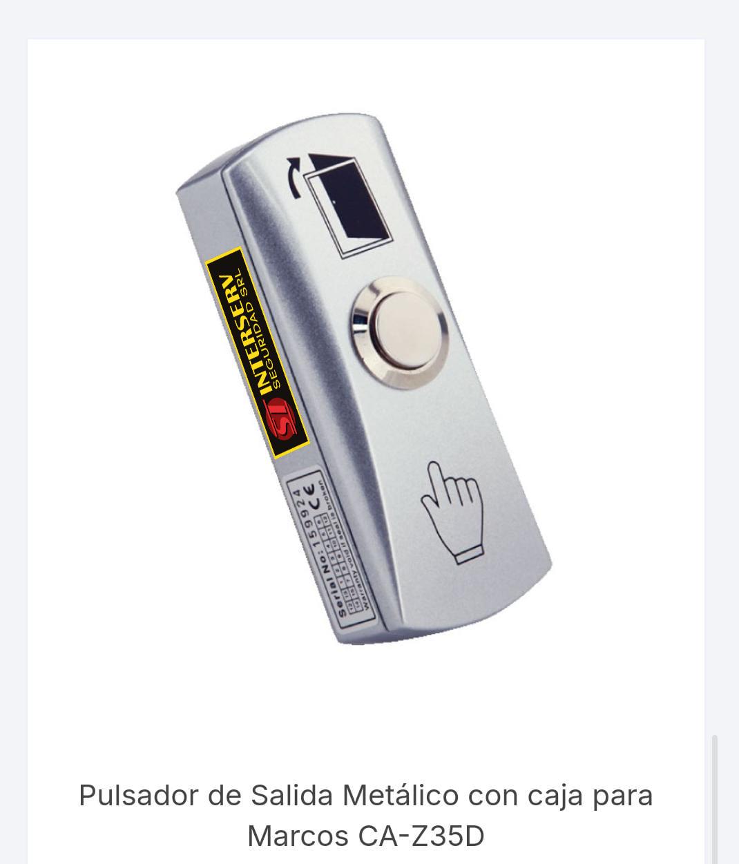 Pulsador de salida metálico